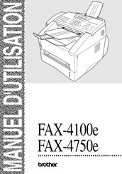 Brother FAX-4100e Manuel D'utilisation