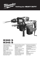 Milwaukee Kango K500 S Notice Originale