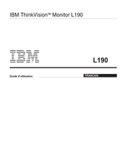 IBM ThinkVision L190 Guide D'utilisation