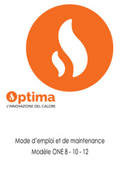 Optima ONE 8 Mode D'emploi Et De Maintenance