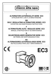 Mecc Alte spa EC3 SB Manuel D'instruction Et De Maintenance