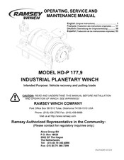 Ramsey Winch HD-P 177,9 Traduction Des Instructions Originales