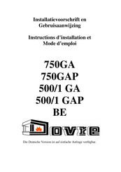 Dovre 500/1 GAP Instructions D'installation Et Mode D'emploi