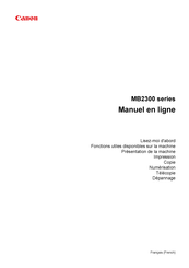 Canon MB2300 Série Manuel En Ligne