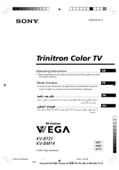 Sony FD Trinitron WEGA KV-BT21M81 Mode D'emploi