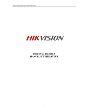 HIKVISION DS-8100-S Manuel D'utilisateur