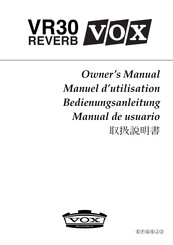 Vox VR30 REVERB Manuel D'utilisation