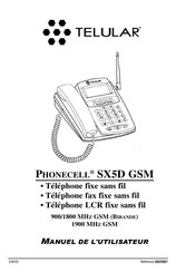 Telular PHONECELL SX5D GSM Manuel De L'utilisateur