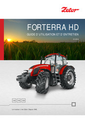 Zetor FORTERRA HD Guide D'utilisation Et D'entretien