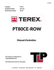 Terex PT80CE-ROW Manuel D'entretien