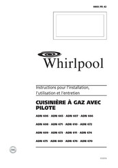 Whirlpool ADN 671 Instructions Pour L'installation, L'utilisation Et L'entretien