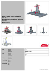 Blitz Master Jack 4,0 Mode D'emploi Et Liste Des Pièces Détachées