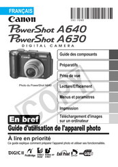 Canon PowerShot A640 Guide D'utilisation