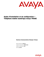 Avaya 7406E Guide D'installation Et De Configuration