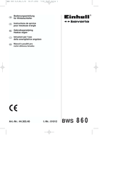 Einhell Bavaria BWS 860 Instructions De Service