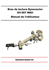 Dynavector DV-507 MKII Manuel De L'utilisateur