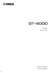 Yamaha GT-5000 Mode D'emploi