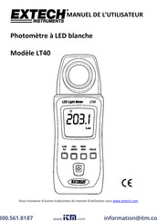 Extech Instruments LT40 Manuel De L'utilisateur