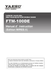 Yaesu WIRES-X FTM-100DE Manuel D'instructions