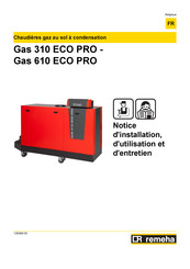 REMEHA Gas 310 ECO PRO Notice D'installation, D'utilisation Et D'entretien