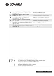 Lowara TDB Série Instructions Pour L'installation Et L'emploi