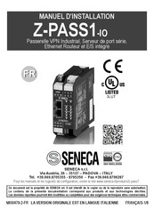 Seneca Z-PASS1-IO Manuel D'installation