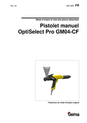 Gema OptiSelect Pro GM04-CF Mode D'emploi