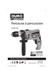 DURO PRO D-SB 750 Instructions D'origine
