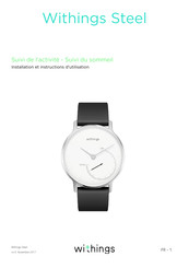 Withings Steel Consignes D'utilisation Et D'installation