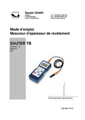 Sauter TB 1000-0.1 F Mode D'emploi