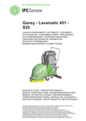 IPC Gansow Gansy Lavamatic 451 Traduction Du Mode D'emploi Original