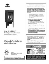 Jotul GF 160 DV IPI Manuel D'installation Et D'utilisation