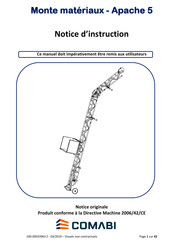 TUBESCA-COMABI Apache 5 Notice D'instruction