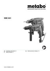 Metabo SBE 601 Mode D'emploi