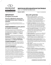 SNOWJOE Sun Joe CJ601E Manuel D'utilisation