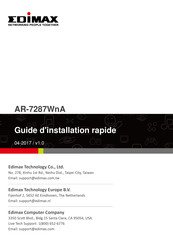 Edimax AR-7287WnA Guide D'installation Rapide