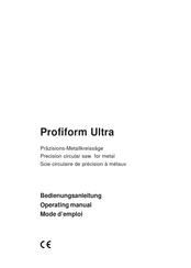 Profiform Ultra Mode D'emploi