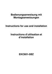 Exquisit EKC601-5BZ Instructions D'utilisation Et D'installation