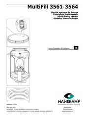 Hanskamp MultiFill 3563 Notice D'installation Et D'utilisation
