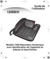 Uniden 1380BK Guide De L'utilisateur