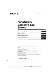 Sony XR-3501MK2 E Mode D'emploi