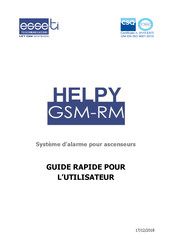 Esse-ti HELPY GSM-RM Guide Rapide Pour L'utilisateur