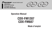 Pioneer CDX-FM687 Mode D'emploi