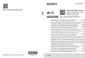 Sony Alpha 7C Guide De Démarrage