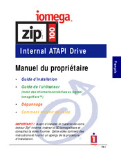 Iomega Zip 100 Manuel Du Propriétaire
