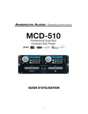 American Audio MCD-510 Guide D'utilisation