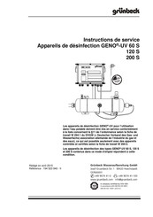 Grunbeck GENO-UV 200 S Instructions De Service