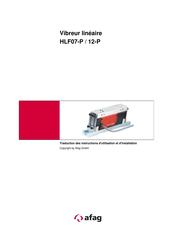 Afag HLF12-P Instructions D'utilisation Et D'installation