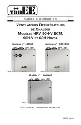 vanEE HRV 90H-V ECM Guide D'utilisation