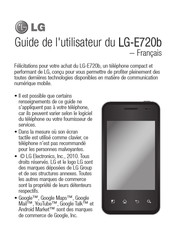 LG Optimus Chic E720b Guide De L'utilisateur